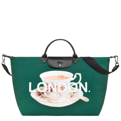 Le Pliage Du Monde L Travel bag , Green English - Canvas