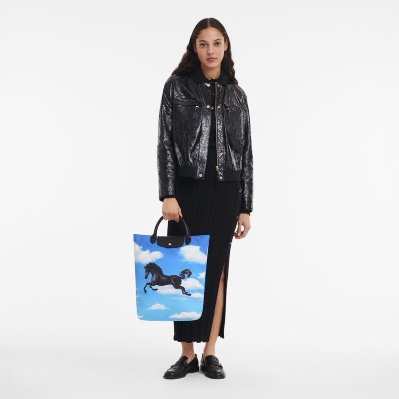 Shopper M Longchamp x ToiletPaper , Canvas - Wolkenblau  - Ansicht 2 von 5