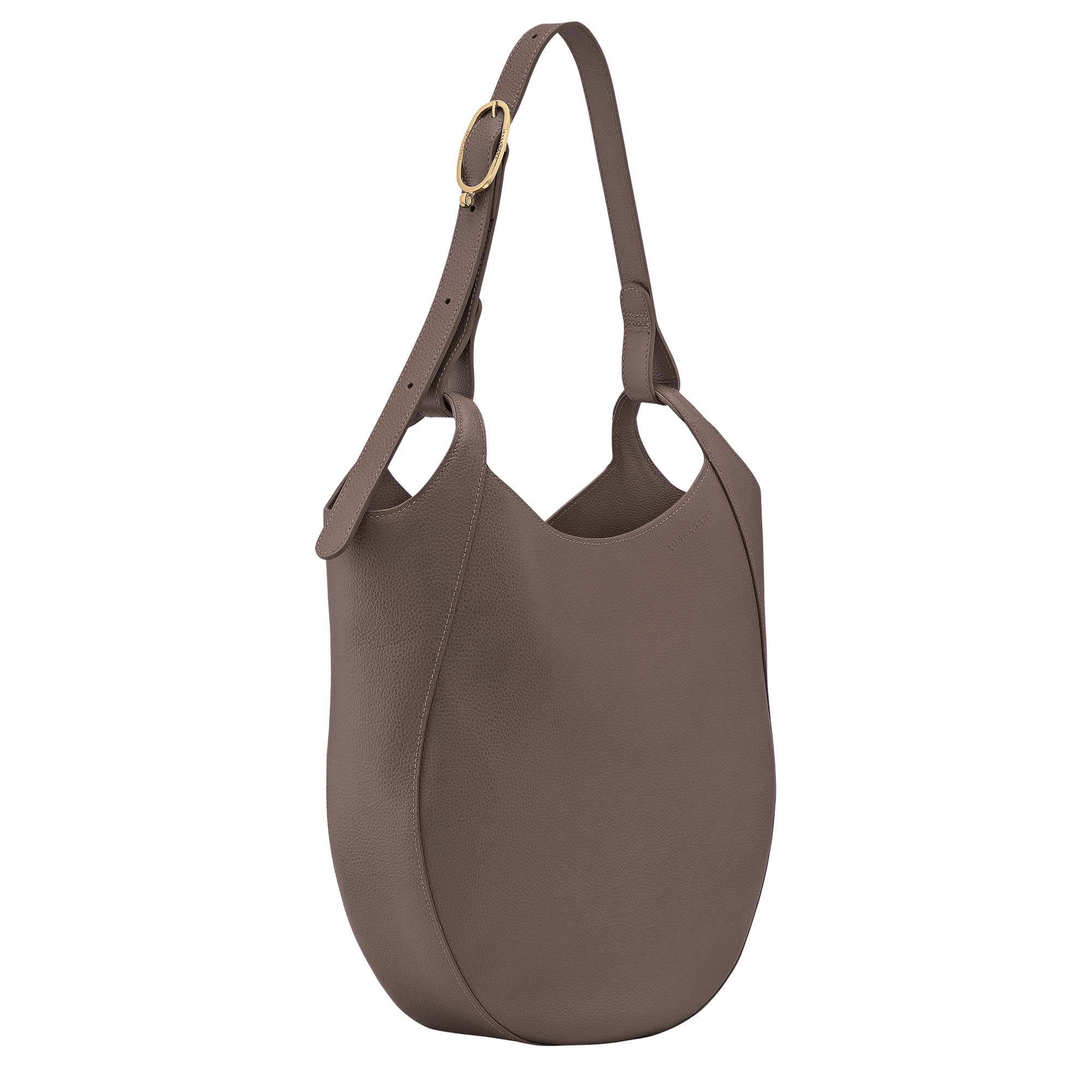 Le Foulonn&eacute; Hobo bag L, Taupe