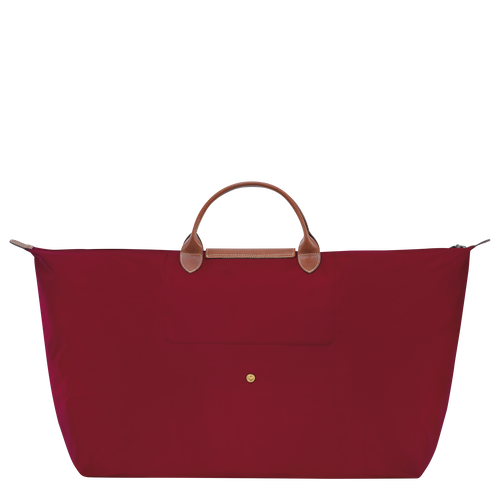 Le Pliage Original M Travel bag , Red - Recycled canvas - View 4 of  5