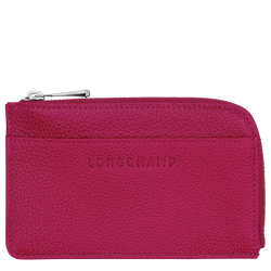 Le Foulonné Card holder , Beetroot - Leather