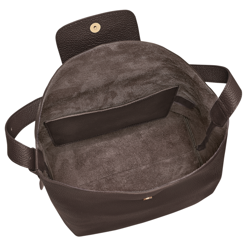 Sac port&eacute; &eacute;paule L Le Cadence , Cuir - Moka  - Vue 5 de 6