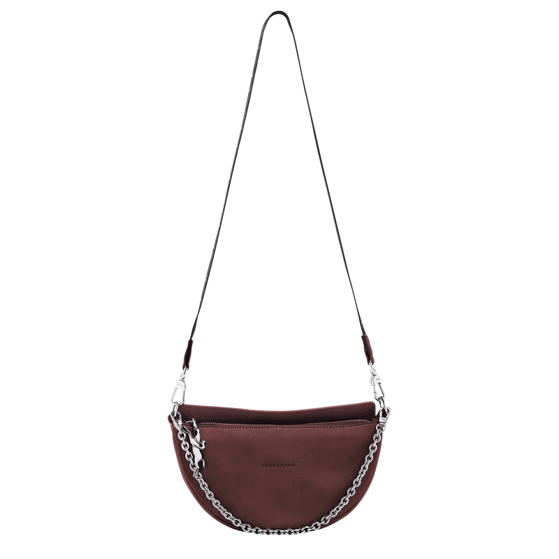 Smile S Crossbody bag , Plum - Leather  - View 5 of 5