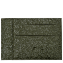 Le Foulonné Card holder , Khaki - Leather