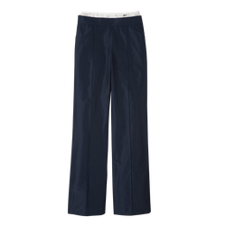 Straight pants with patch , Navy - Technical taffeta