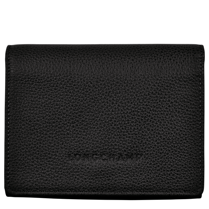 Le Foulonné Compact wallet, Black