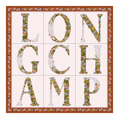 Foulard di seta 50 Le Jardin Longchamp , OTHER - Arancio Marmelade