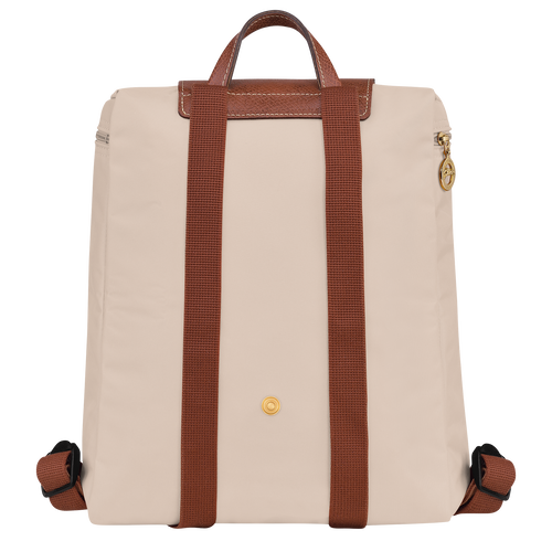 LONGCHAMP Le Pliage Cuir BACKPACK Authentic Creamy Tan LEATHER Small