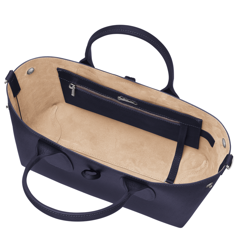 Handtasche M Le Roseau , Leder - Heidelbeere  - Ansicht 6 von 6