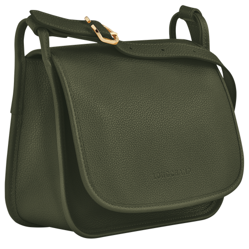 Le Foulonné M Crossbody bag , Khaki - Leather - View 3 of  4