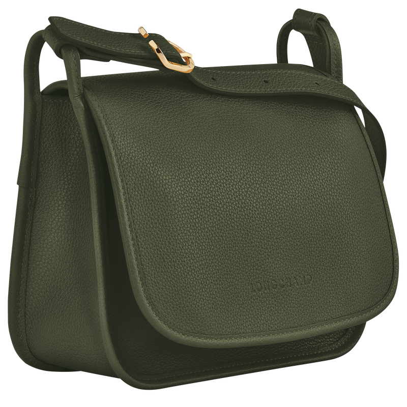 Le Foulonné M Crossbody bag , Khaki - Leather  - View 3 of  4