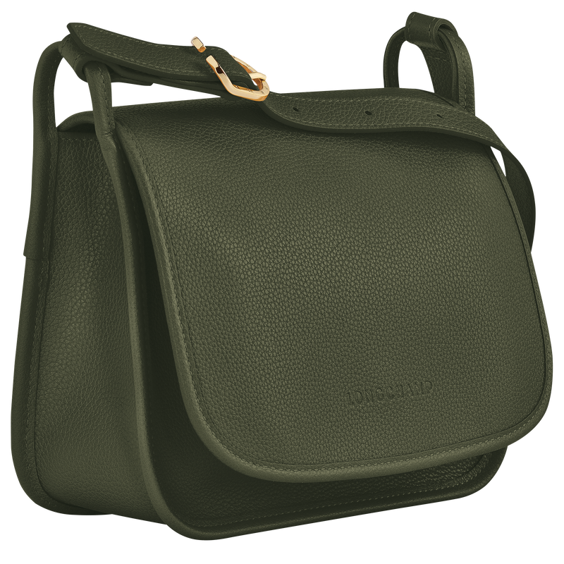 Le Foulonné M Crossbody bag , Khaki - Leather  - View 3 of  4