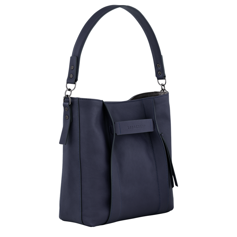 Longchamp 3D M Hobo bag , Bilberry - Leather  - View 3 of  4