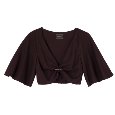 トップス , バーガンディ - クレープ