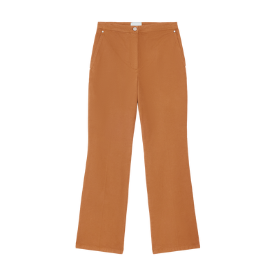Trousers , Caramel - Overdyed cotton
