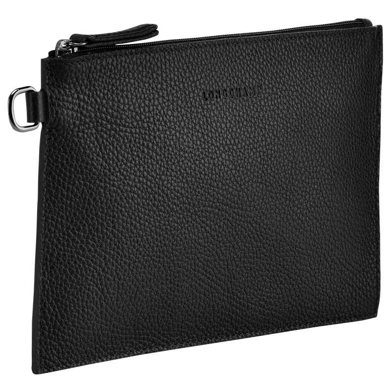 Roseau Essential Pouch , Black - Leather  - View 2 of  3