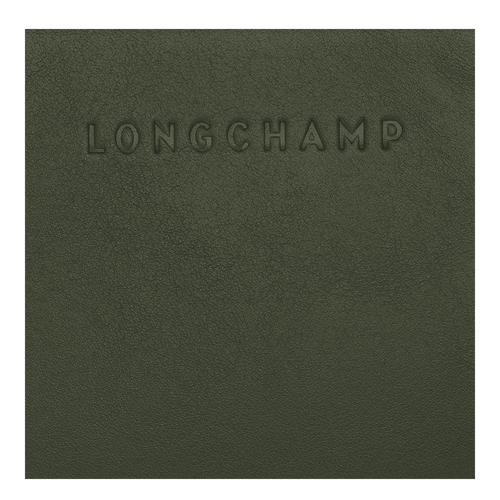 Portefeuille Longchamp 3D , Cuir - Kaki - Vue 4 de 4