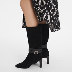 Cheval Longchamp Brides souliers, Noir