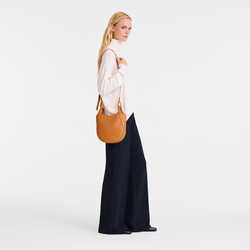 Le Foulonn&eacute; S Crossbody bag , Amber - Leather