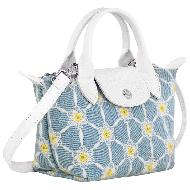 Le Pliage Collection XS Handbag , Sky Blue - Canvas  - View 3 of  5