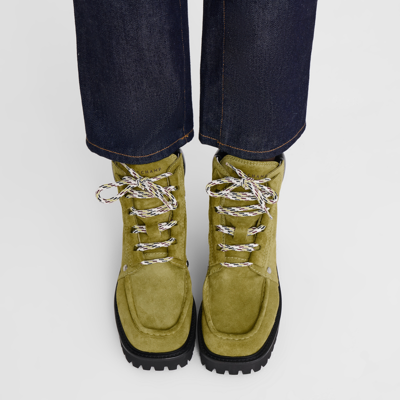 Boots La Baroudeuse , Cuir - Pistache  - Vue 2 de 5