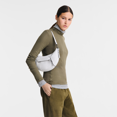 Longchamp 3D 斜背袋 S , 白色 - 皮革