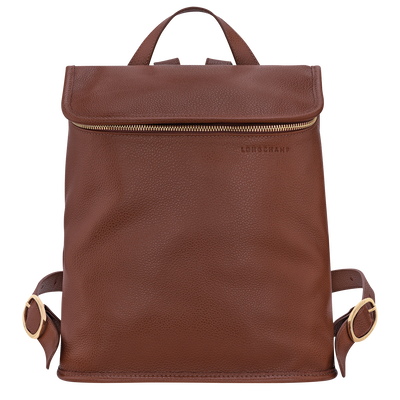 Le Foulonné M Backpack , Coffee - Leather