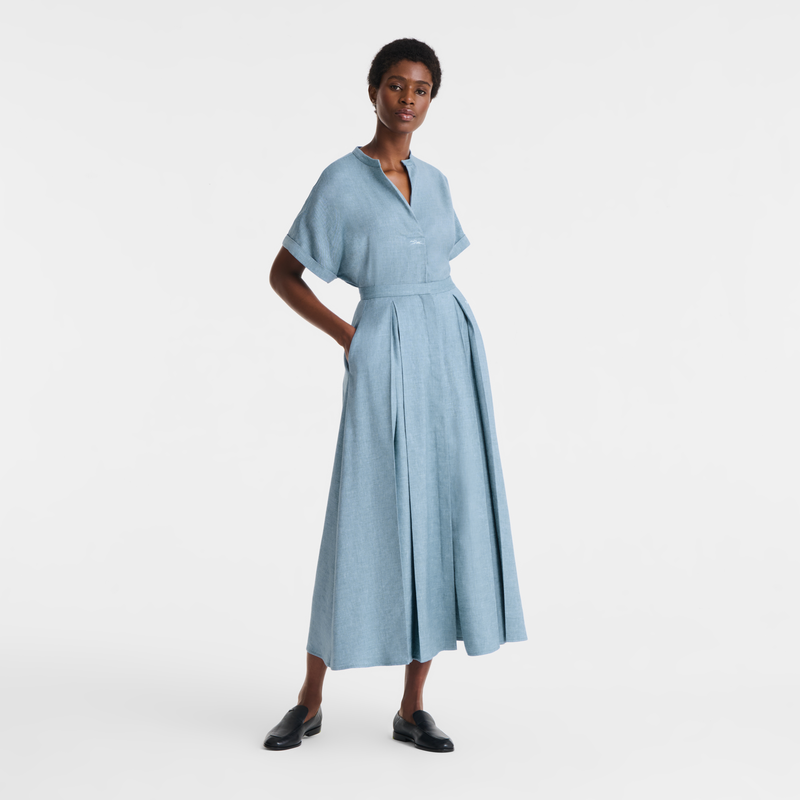 Gonna Lunga , Lino - Ardesia  - View 1 of  1