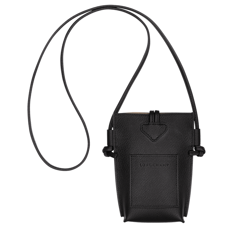 Capa para telem&oacute;vel Le Roseau , Pele - Preto  - Vista 4 de  6