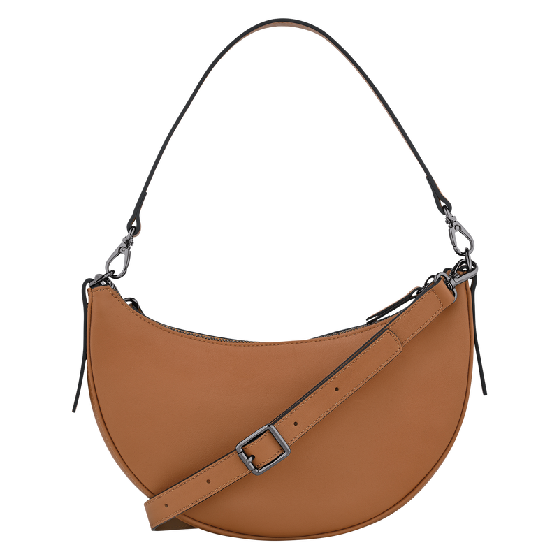 Sac bandouli&egrave;re S Longchamp 3D , Cuir - Naturel  - Vue 4 de 4
