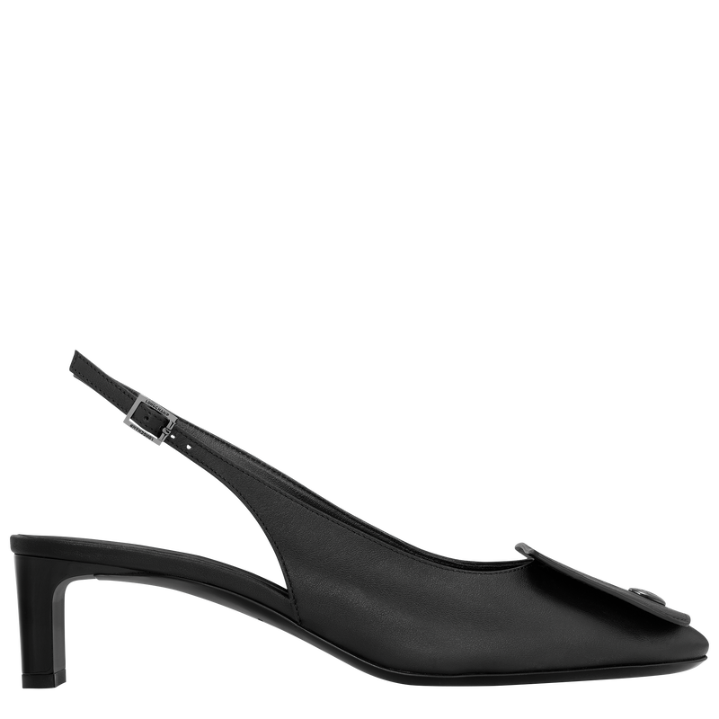 Le Pliage Xtra Slingback pumps , Black - Leather  - View 1 of  5