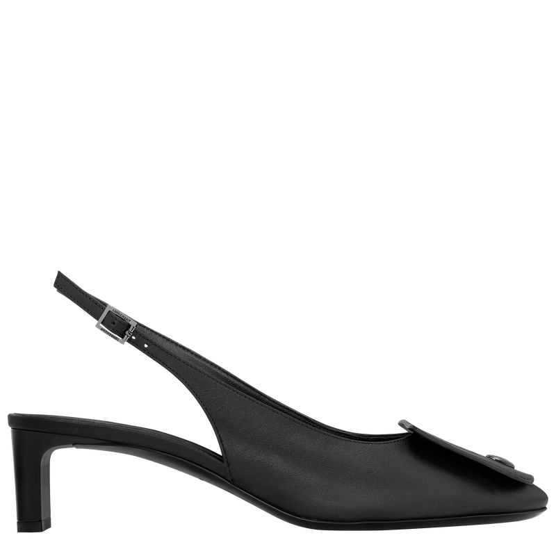 Le Pliage Xtra Slingback pumps , Black - Leather  - View 1 of  5
