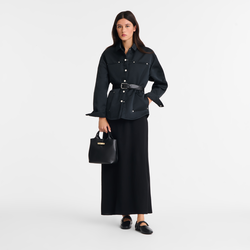 Le Roseau S Handbag , Black - Leather