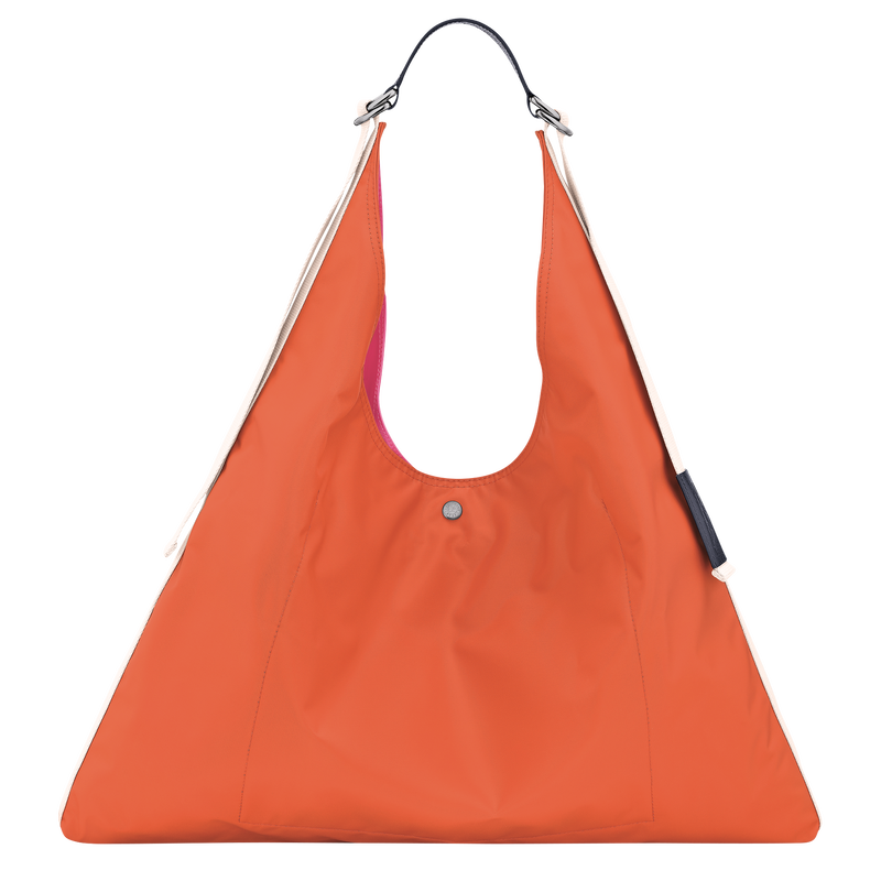 Sac port&eacute; &eacute;paule Re-Play , Toile - Orange/Rose  - Vue 4 de 5