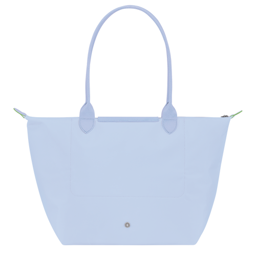 Le Pliage Green L Tote bag , Sky Blue - Recycled canvas - View 3 of 5