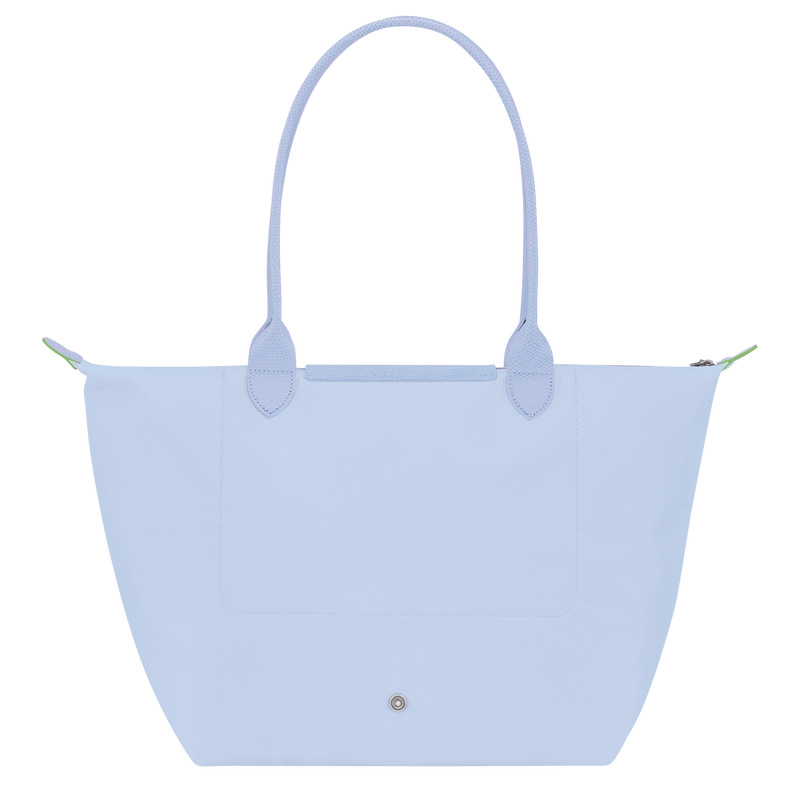 Le Pliage Green L Tote bag , Sky Blue - Recycled canvas  - View 3 of 5