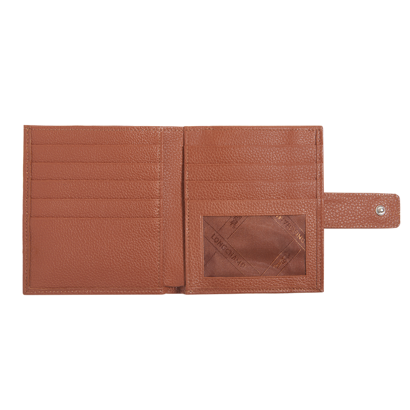 Le Foulonné Compact wallet , Caramel - Leather  - View 2 of 2