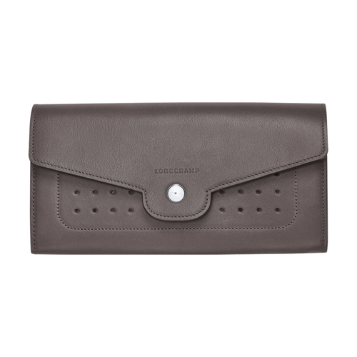 Portefeuille long à rabat, 112 Gris Portefeuille long à rabat, 112 Gris, hi-res