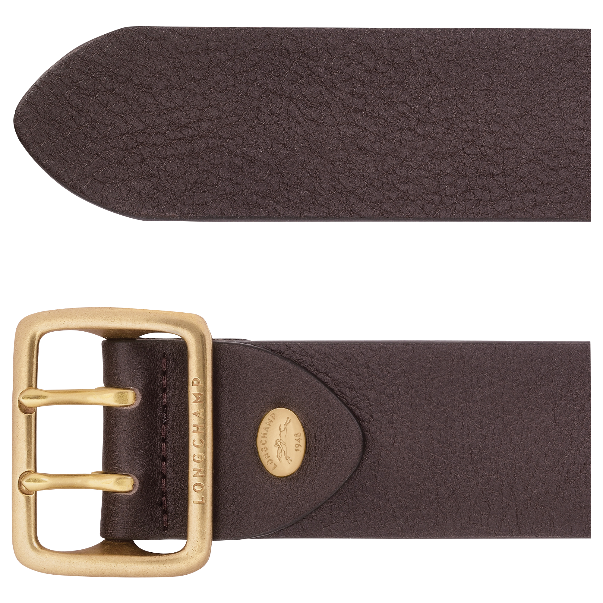 Men's belt, Mocha - View 3 of
3 - zoom in Végétal Men's belt, Mocha