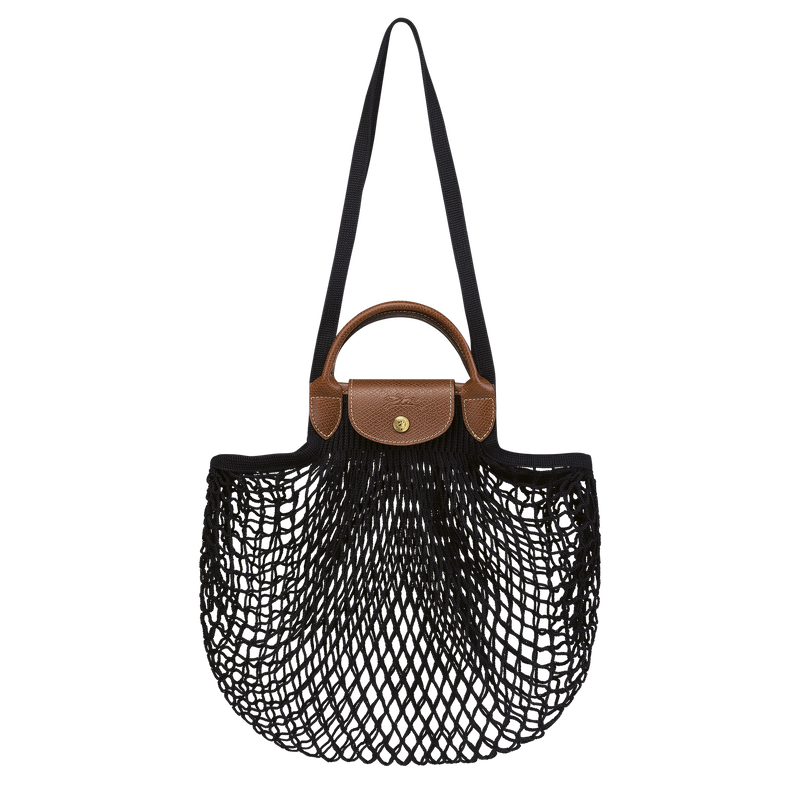 Le Pliage Filet L Mesh bag , Black - Canvas  - View 1 of  6