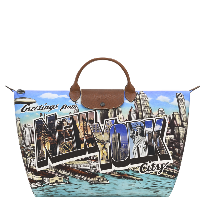 S Travel bag Longchamp X Jeremy Scott Brown - Canvas | Longchamp US
