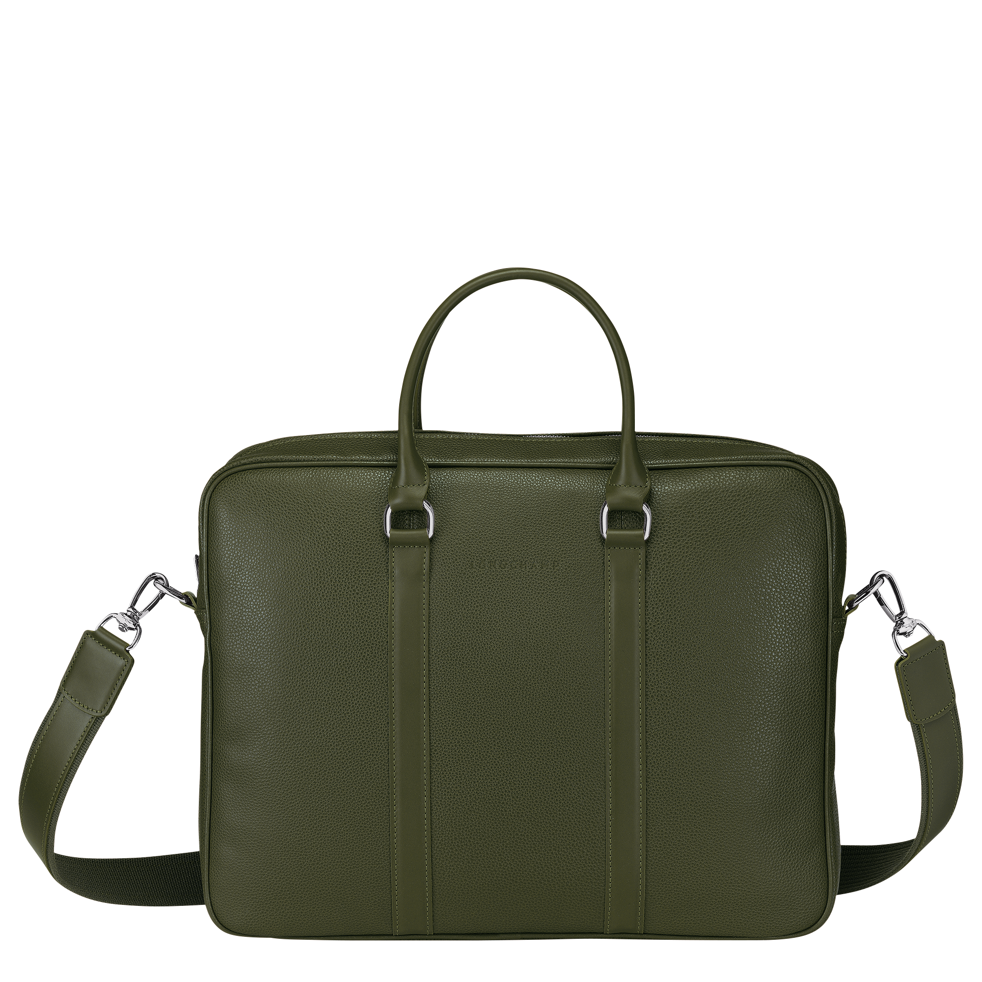 Briefcase S, Khaki - View 1 of
4 - zoom in Le Foulonné Briefcase S, Khaki