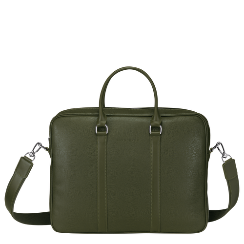 Le Foulonné S Briefcase , Khaki - Leather - View 1 of  4