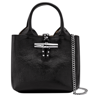 Handtasche XS Le Roseau , Leder - Schwarz