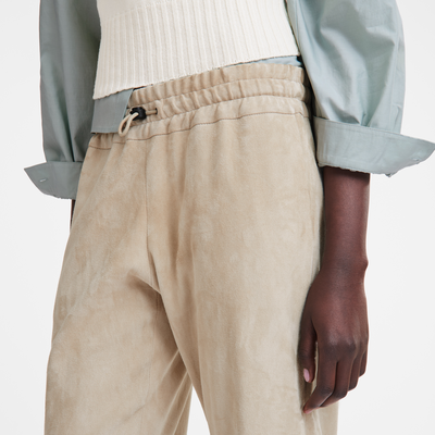 null Pantalon en cuir, Lin