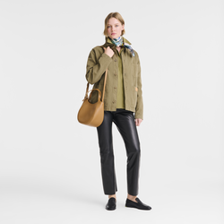 Le Foulonn&eacute; S Handbag , Pecan - Leather