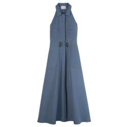 Long dress , Slate - Popelin