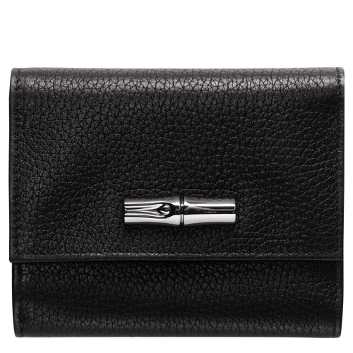 Roseau Essential 컴팩트 지갑, 블랙