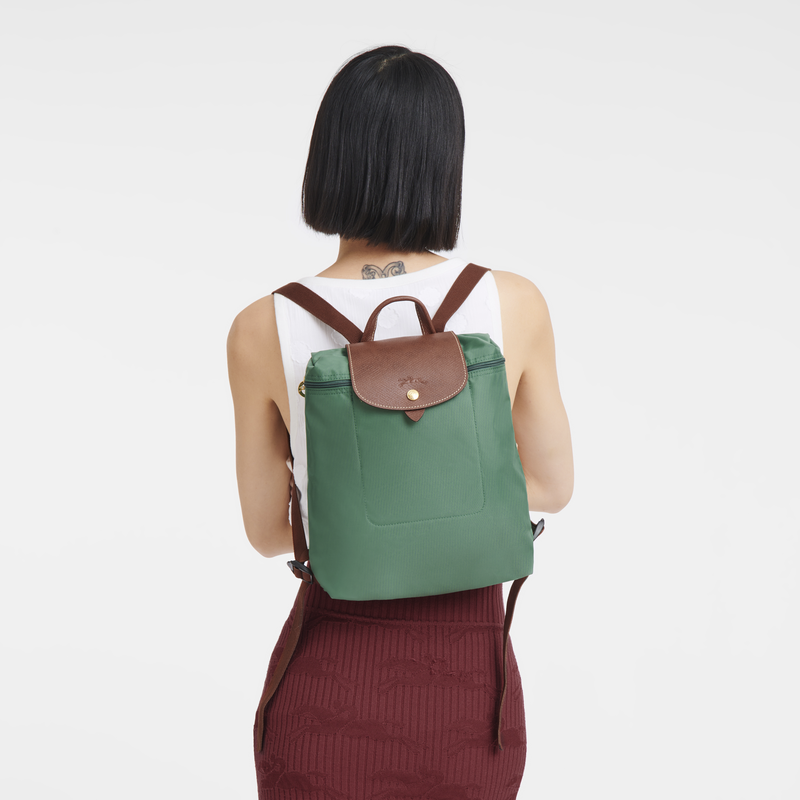 Le Pliage Original M Backpack , Sage - Recycled canvas  - View 2 of  5