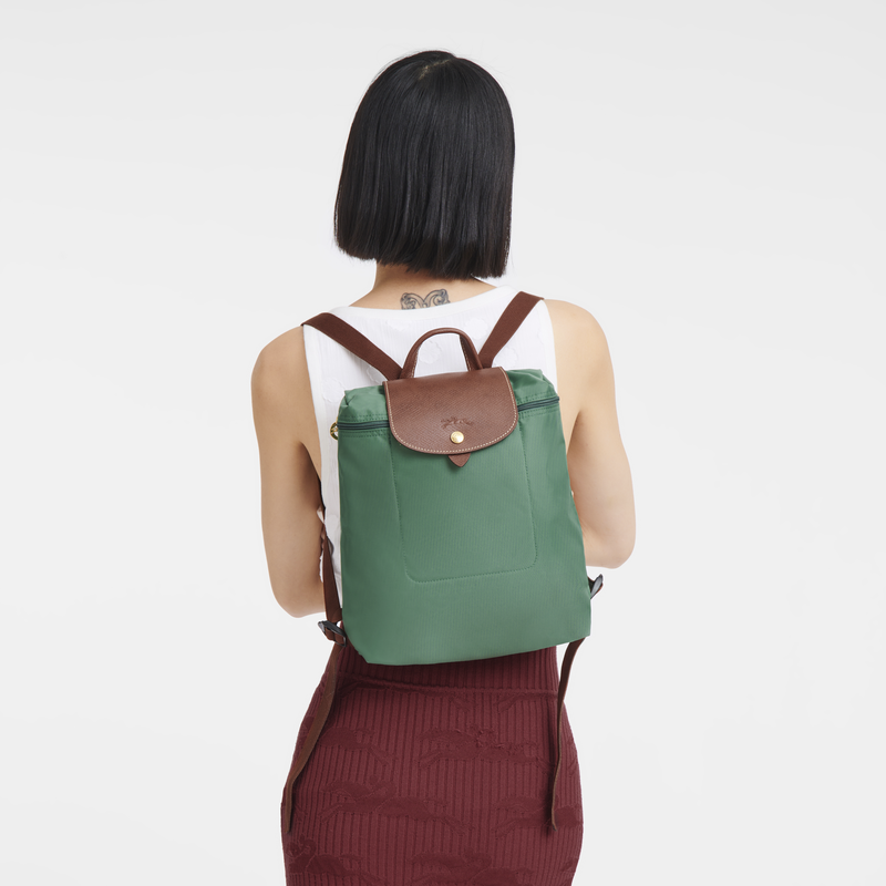 Le Pliage Original M Backpack , Sage - Recycled canvas  - View 2 of 5